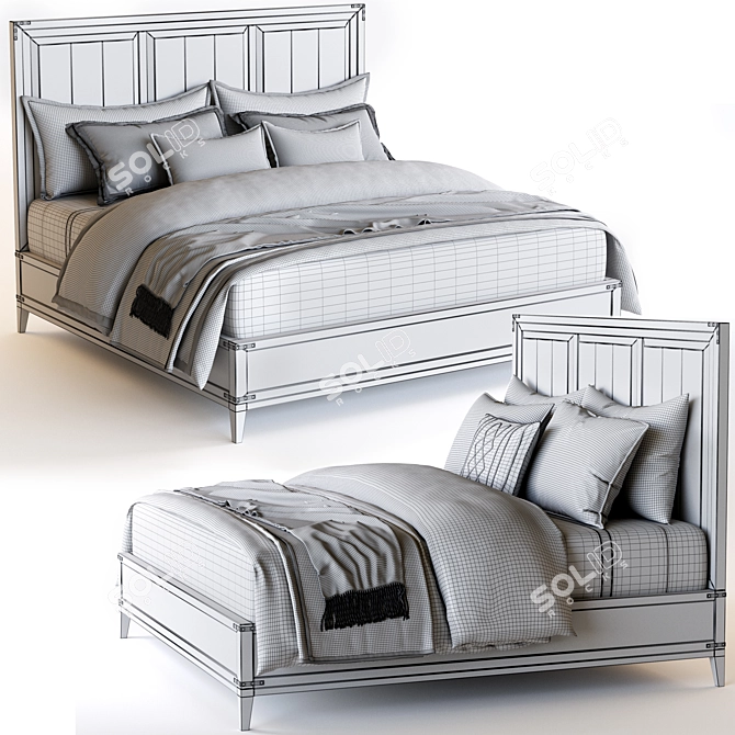 CAYDEN CAMPAIGN PANEL BED - Resto Hardware 3D model image 7