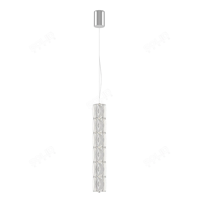 Crystal Chrome Pendant Light 3100K 3D model image 1