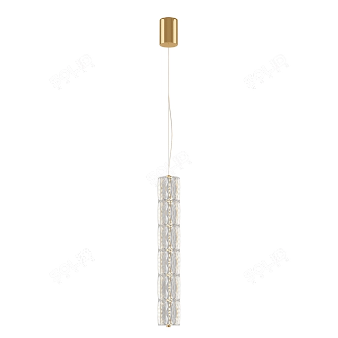 Crystal Chrome Pendant Light 3100K 3D model image 3