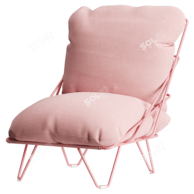 Ergonomic Outdoor Lounge Chair 3D model image 1