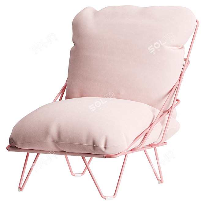 Ergonomic Outdoor Lounge Chair 3D model image 3