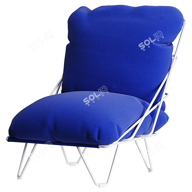 Ergonomic Outdoor Lounge Chair 3D model image 4