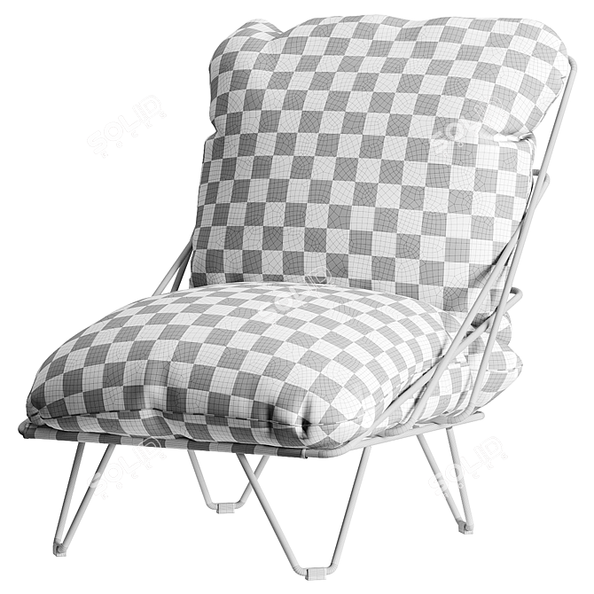 Ergonomic Outdoor Lounge Chair 3D model image 5