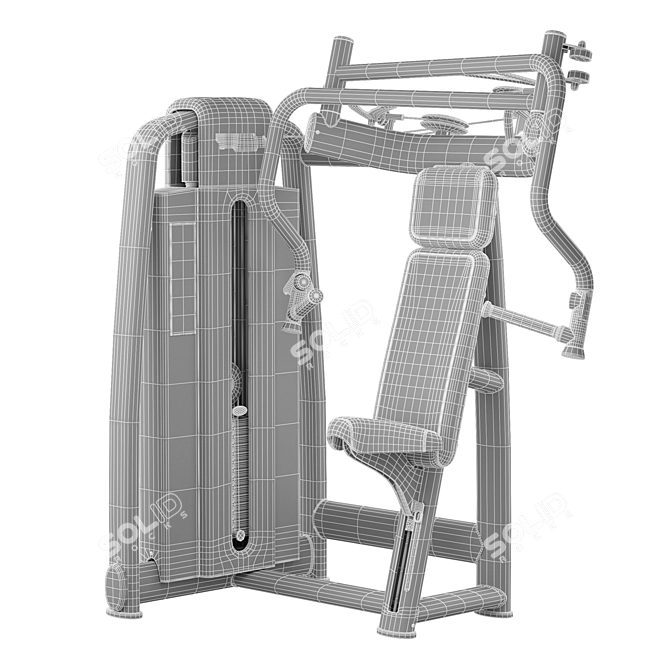 Technogym Selection 700 Chest Press 3D model image 4