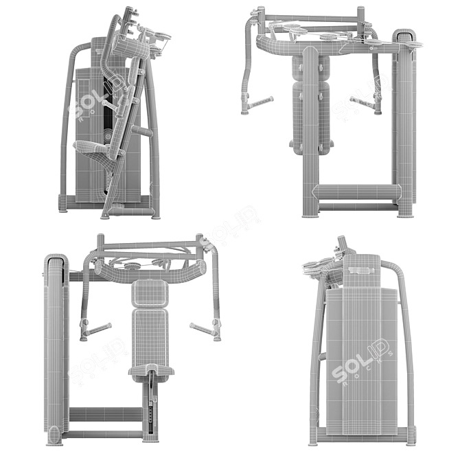 Technogym Selection 700 Chest Press 3D model image 5