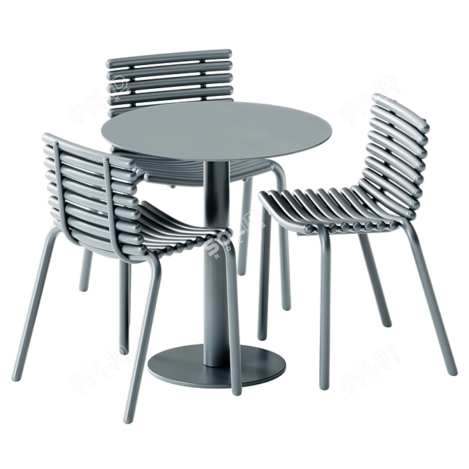 Modern Diabla Table & Chair 3D model image 3