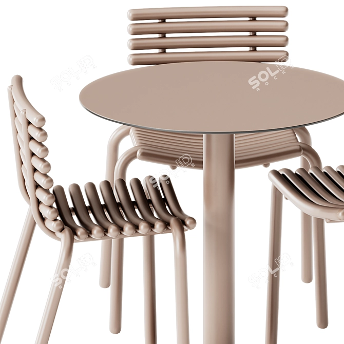 Modern Diabla Table & Chair 3D model image 5