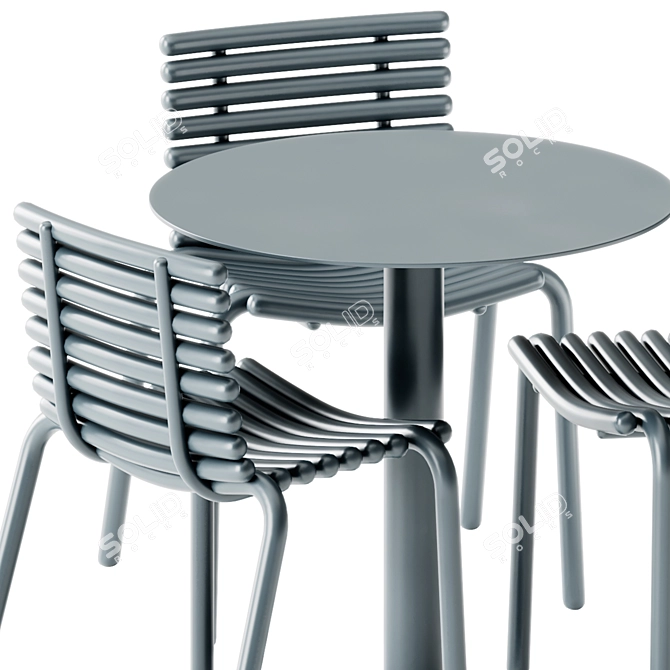 Modern Diabla Table & Chair 3D model image 6