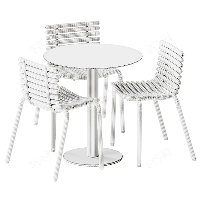 Modern Diabla Table & Chair 3D model image 7