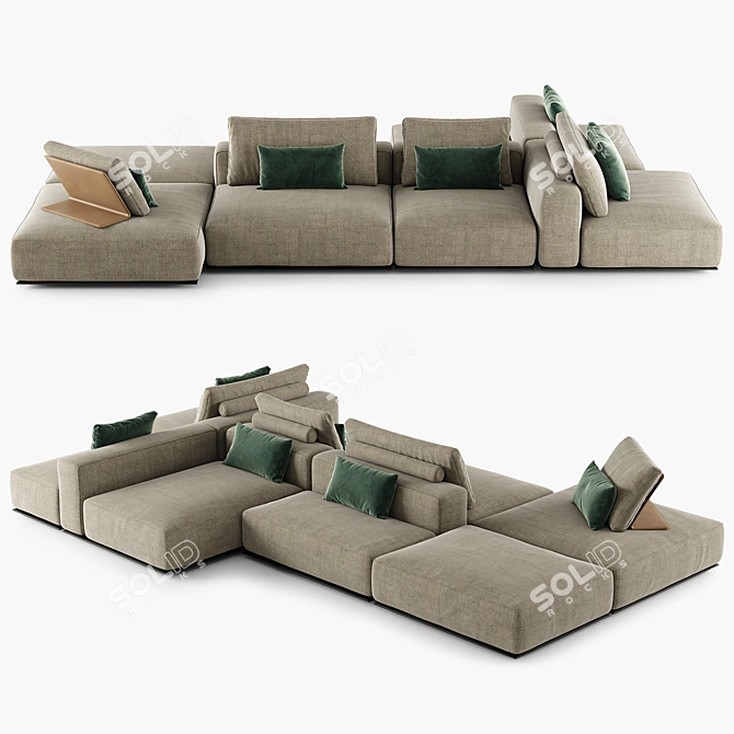 Modern Westside Sofa in Vray 3D model image 1