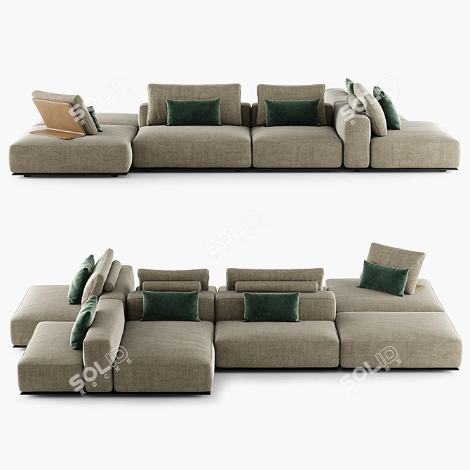 Modern Westside Sofa in Vray 3D model image 3