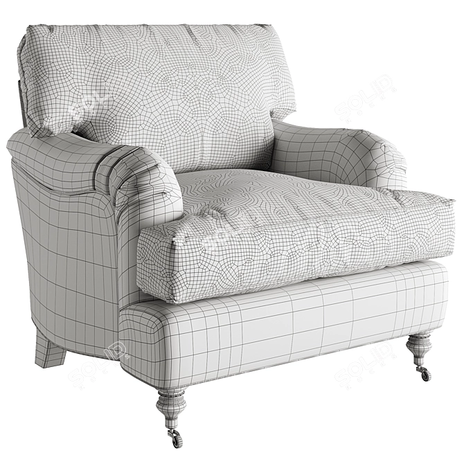 Luxury Brooke Club Chair 3D 3D model image 6