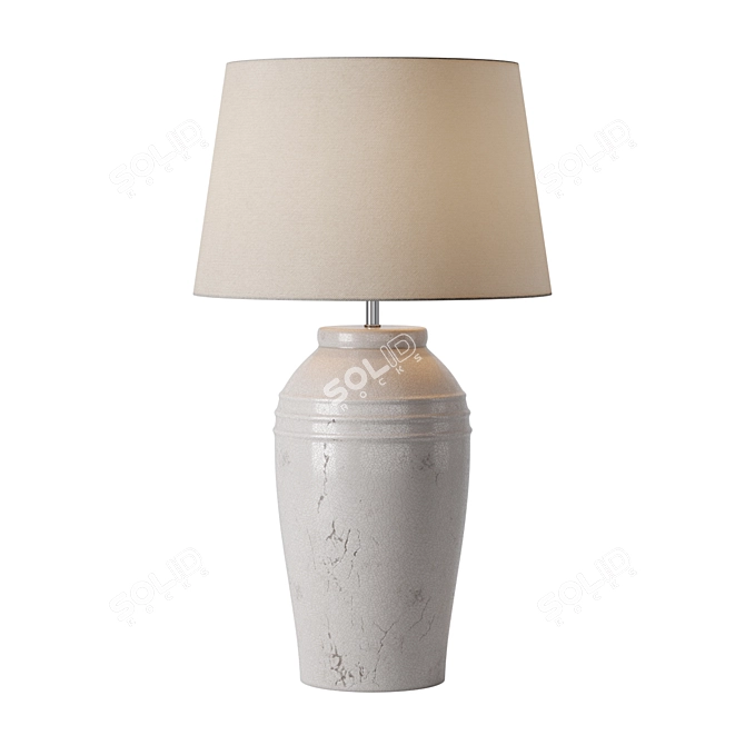 Terracotta Tapered Table Lamp 3D model image 1