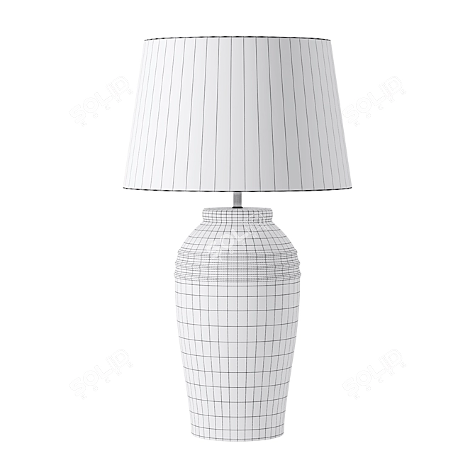 Terracotta Tapered Table Lamp 3D model image 3
