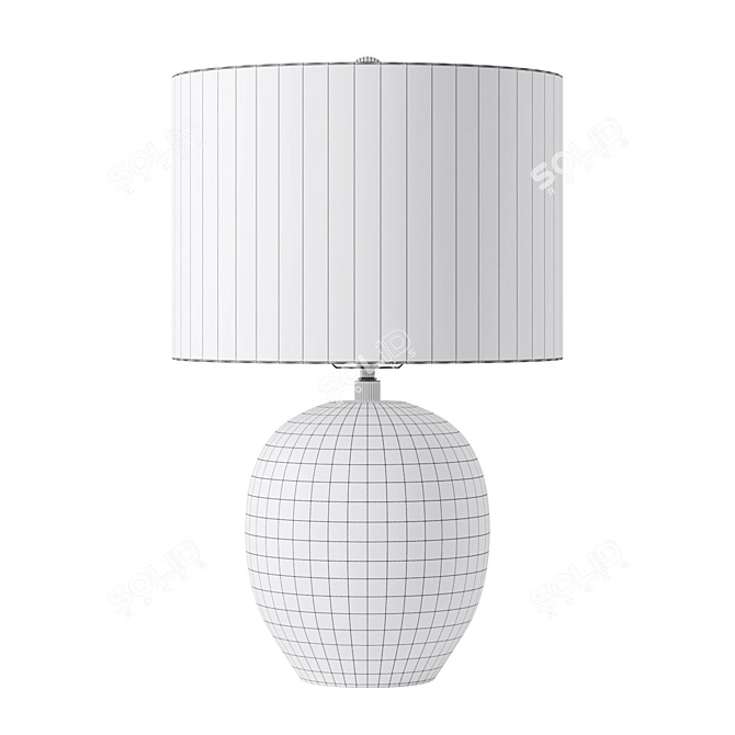 Terracotta Glazed Table Lamp 3D model image 3