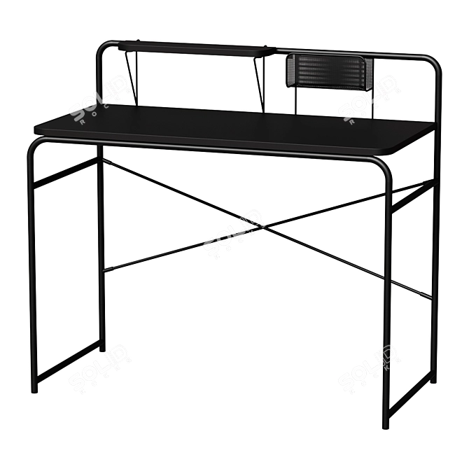 Foreman 98x48 Black Writing Desk 3D model image 1