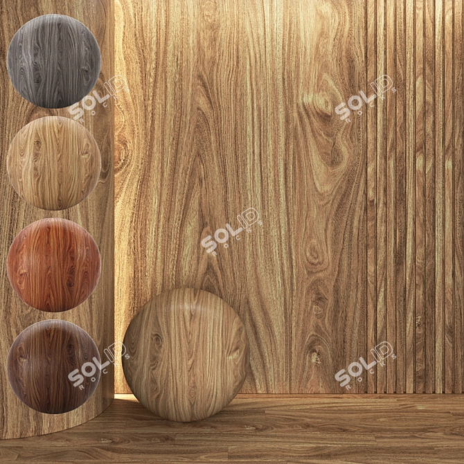 Seamless Wood Texture Collection 3D model image 1