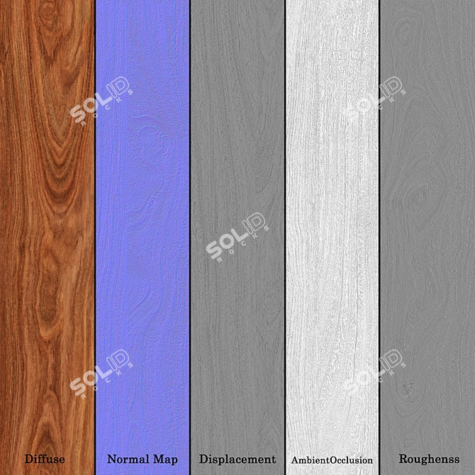 Seamless Wood Texture Collection 3D model image 7