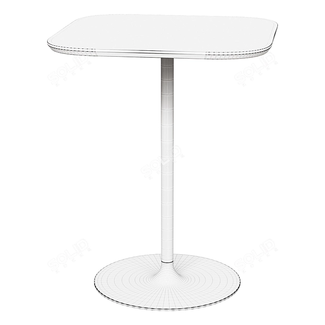 Calgary 60cm Melamine White Table 3D model image 2