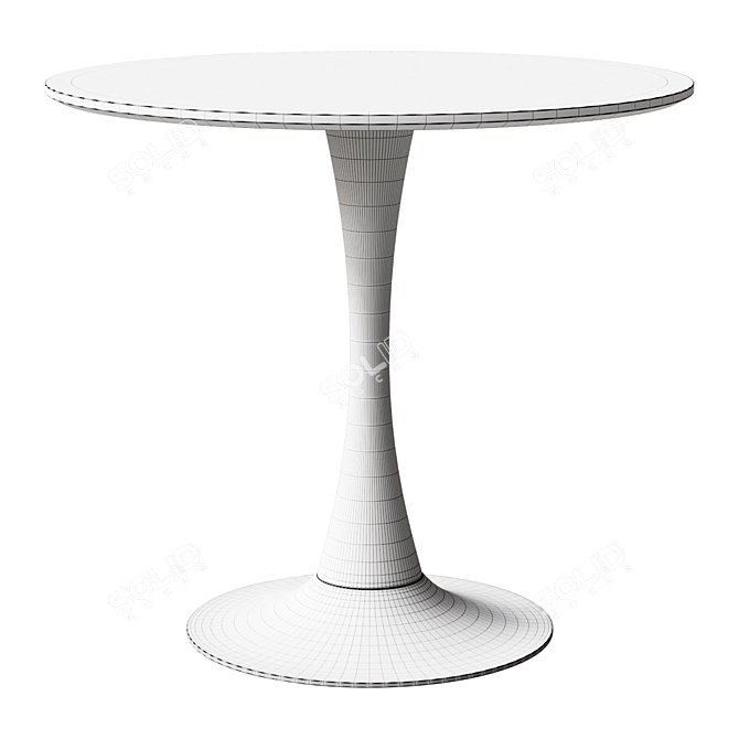 Tulip Wood Dining Table 3D model image 2