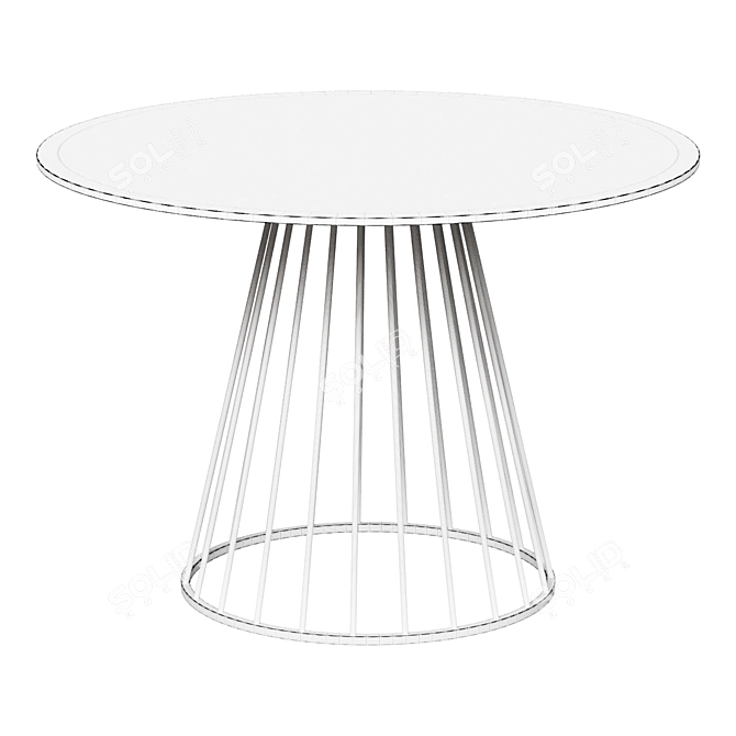 Liverpool White Marble Dining Table 3D model image 2