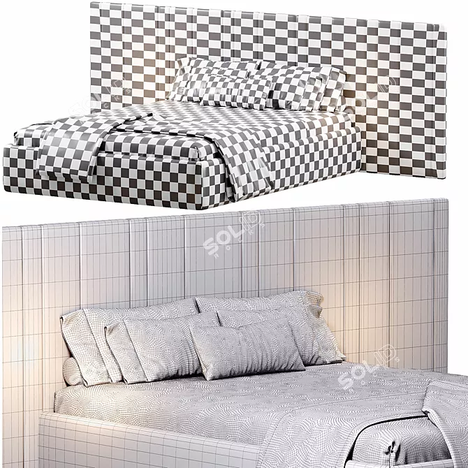 Contemporary VUDLEND Bed Design 3D model image 3