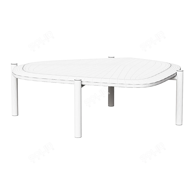 Modern Island Coffee Table 3D model image 2