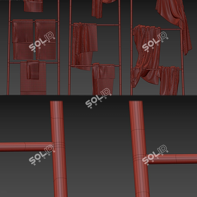 Bonsoirs Towel Set 28 3D model image 5