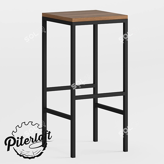 Customizable Cassi Loft Bar Stool 3D model image 1