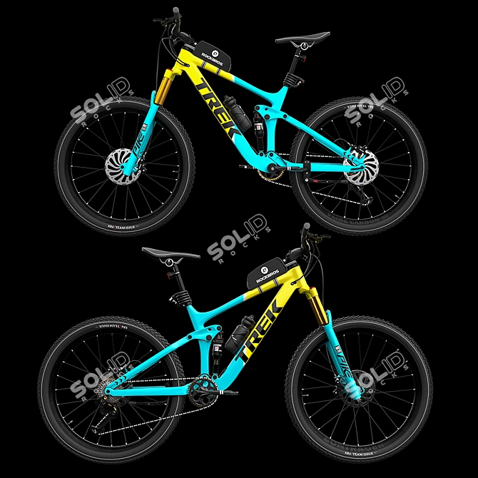 Yellow Mountain Bike 3D Model 3D model image 2