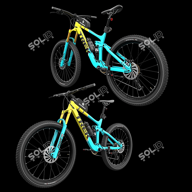 Yellow Mountain Bike 3D Model 3D model image 3