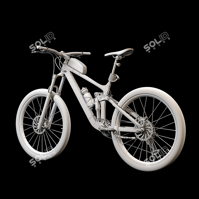 Yellow Mountain Bike 3D Model 3D model image 5