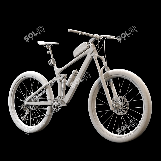 Yellow Mountain Bike 3D Model 3D model image 6