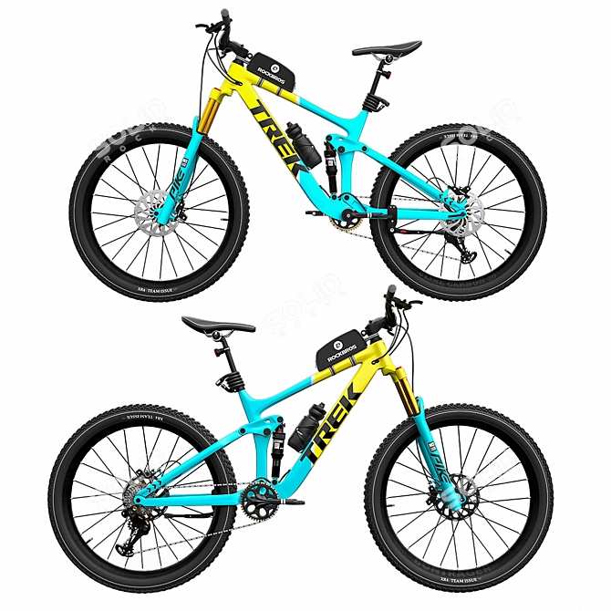 Yellow Mountain Bike 3D Model 3D model image 9