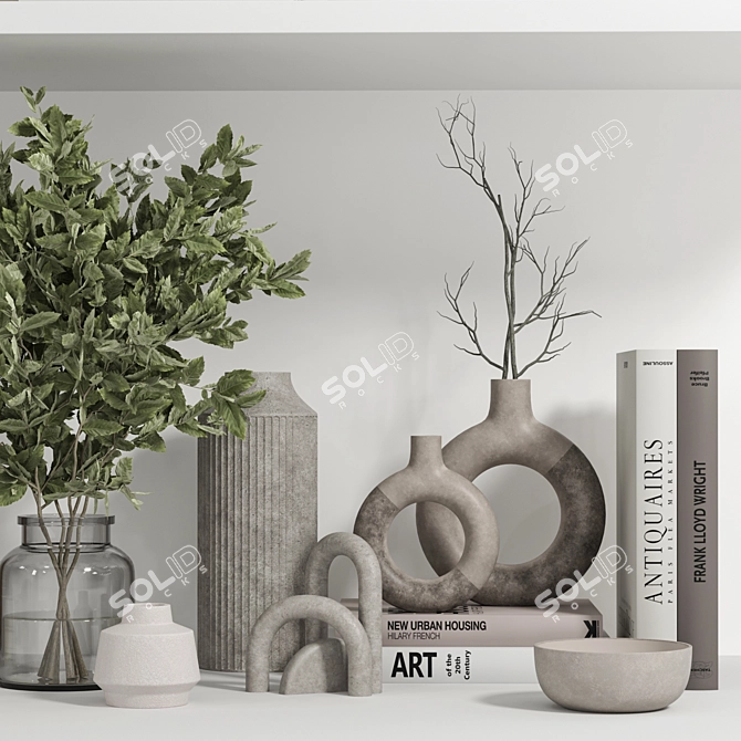 High-Quality Decor Set Vol057 3D model image 4