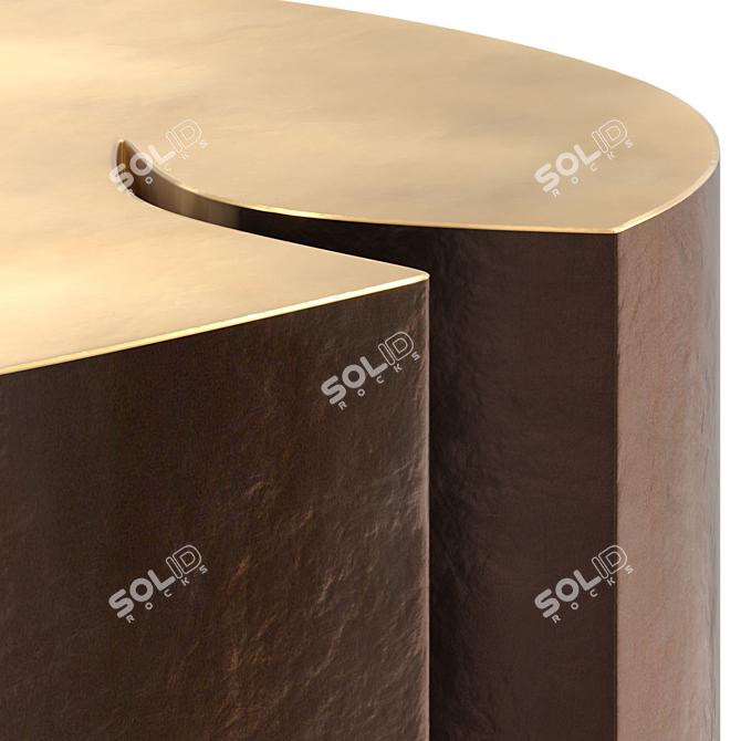 Bronze Cloud Coffee Table - Unique Craftsmanship 3D model image 3