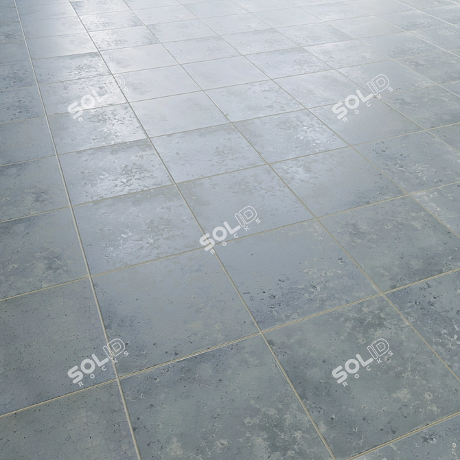 Antiqua Geometric Floor Tile Collection 3D model image 3