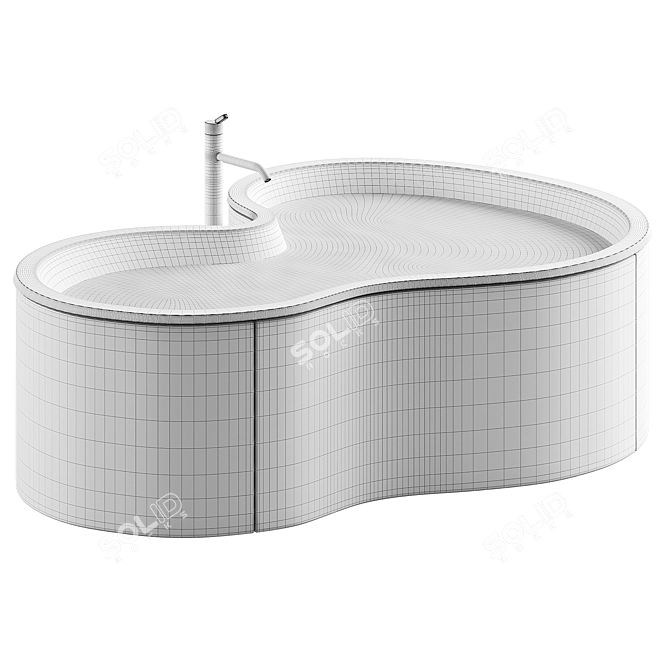  Agape DR CEMENTO Bathtub Ensemble 3D model image 2