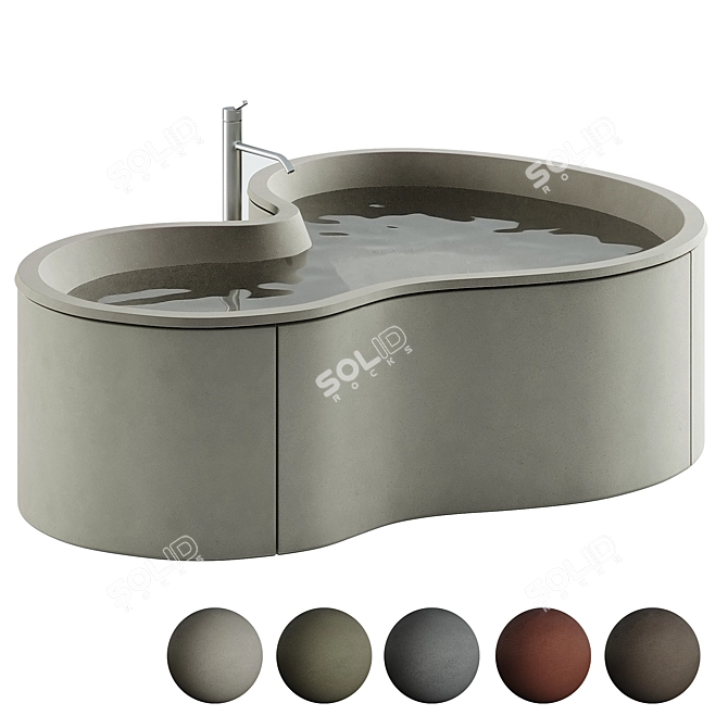  Agape DR CEMENTO Bathtub Ensemble 3D model image 5