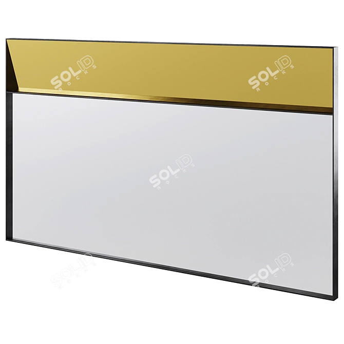 Elegant Modern Campos Wall Mirror 3D model image 1