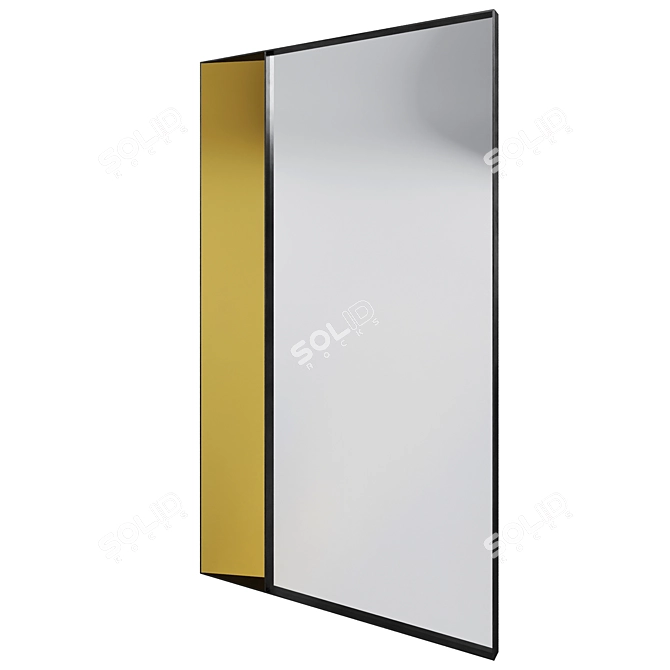 Elegant Modern Campos Wall Mirror 3D model image 3