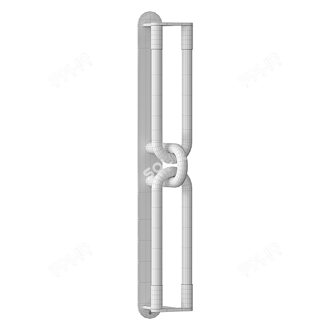 Sleek LED Wall Light Ensemble 3D model image 3