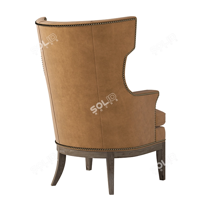 Luxury Chateau Wing Chair Inclination 3D model image 3