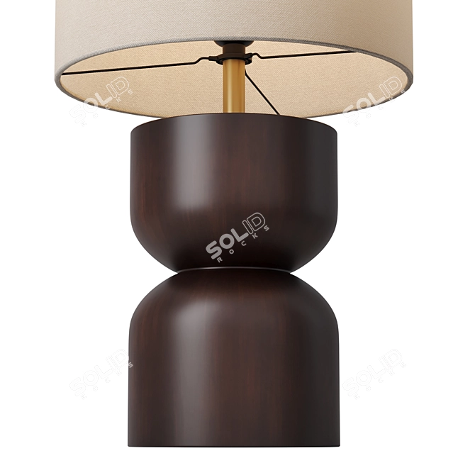 Lastra Dark Brown Artistic Lamp 3D model image 2