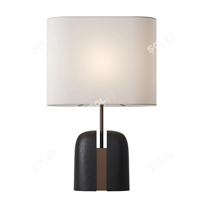 Bronze Glass Table Lamp 3D model image 1