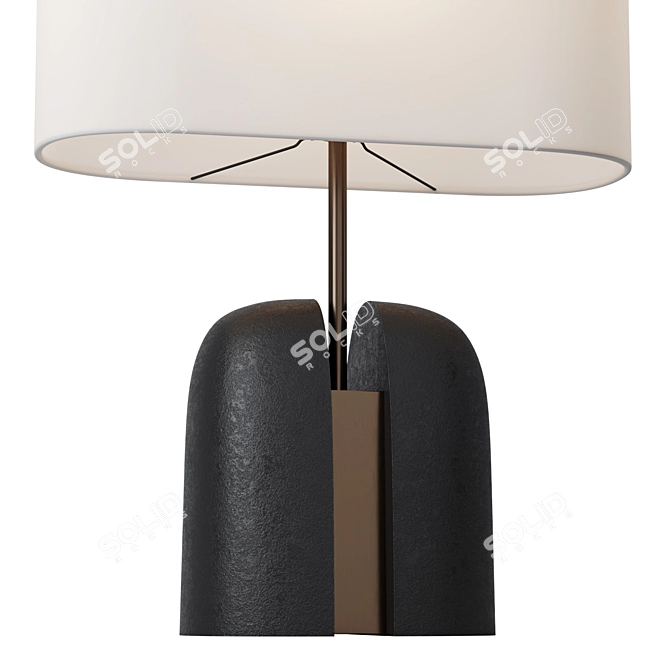 Bronze Glass Table Lamp 3D model image 2