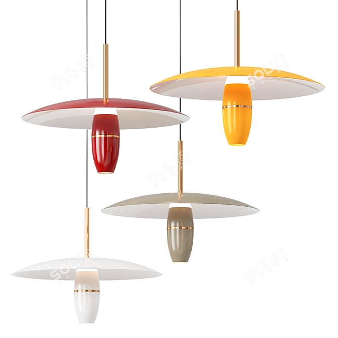 Sleek Modern RUNAR B Lamp 3D model image 1