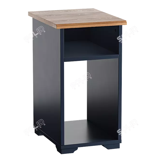 Skruvby Side Table Black Blue 3D model image 3