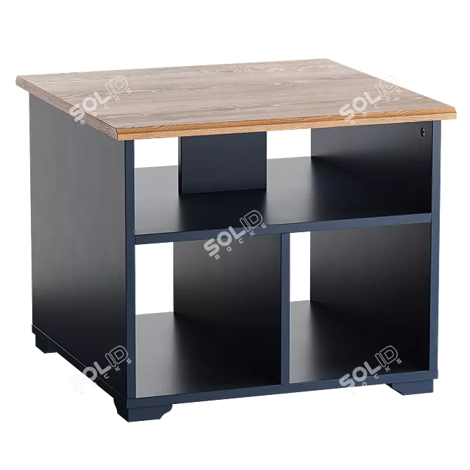 Skruvby Side Table Black Blue 3D model image 5