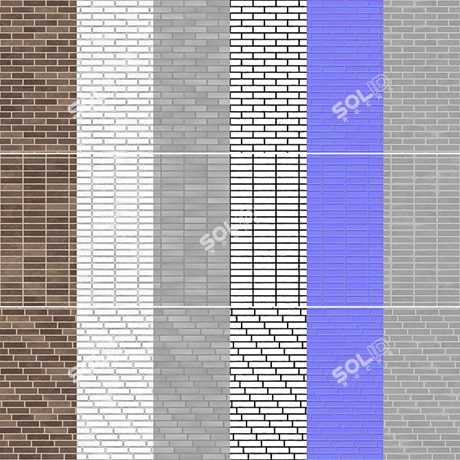 Seamless Brick Texture Pack 3D model image 5